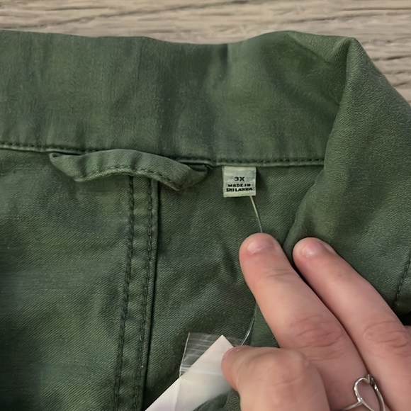 Madewell NWT Easy Utility Shirt-Jacket green womens size 3X - Picture 6 of 12